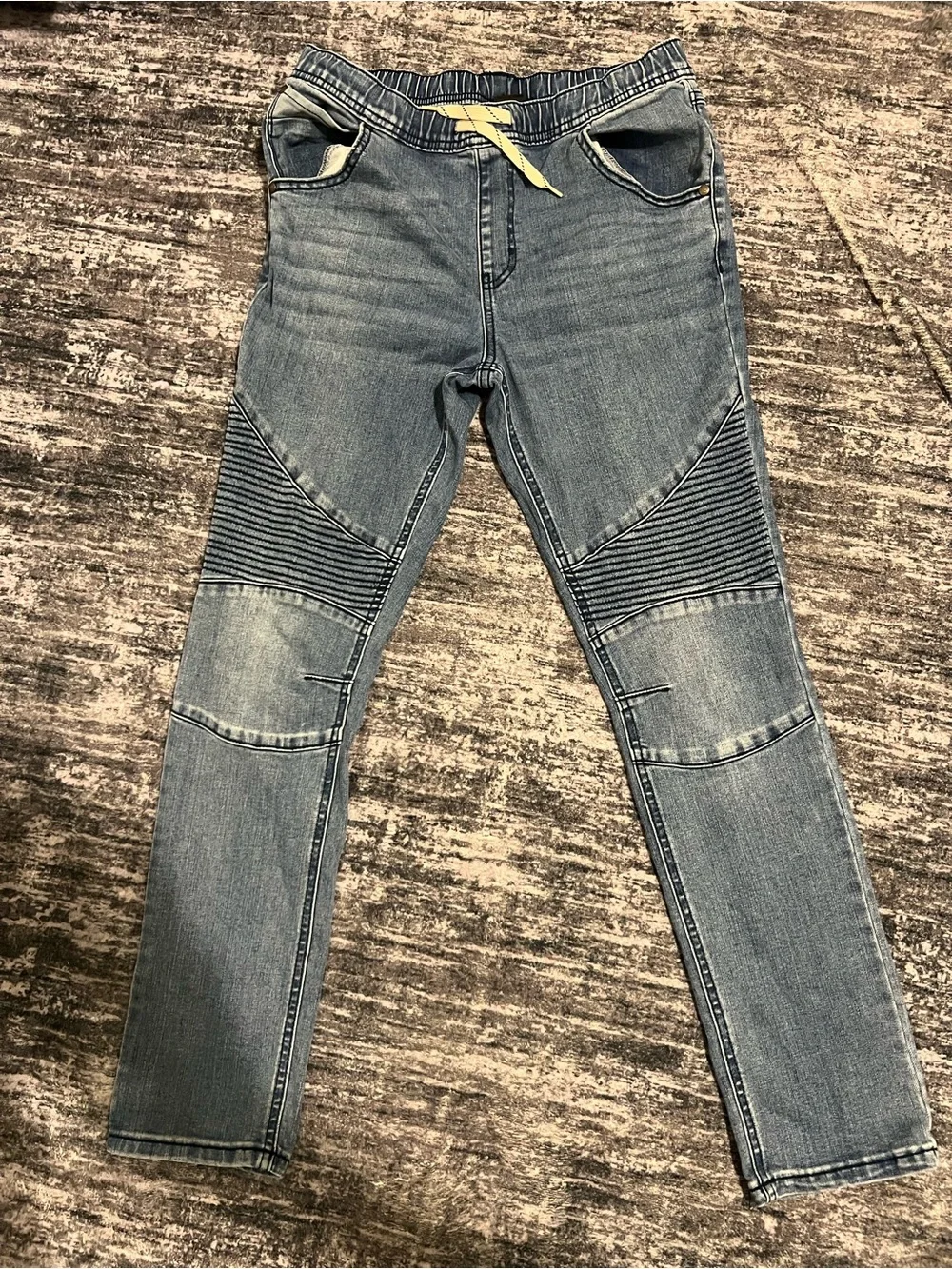Art Class Boys Size 16 Super Skinny Gray Moto Jeans